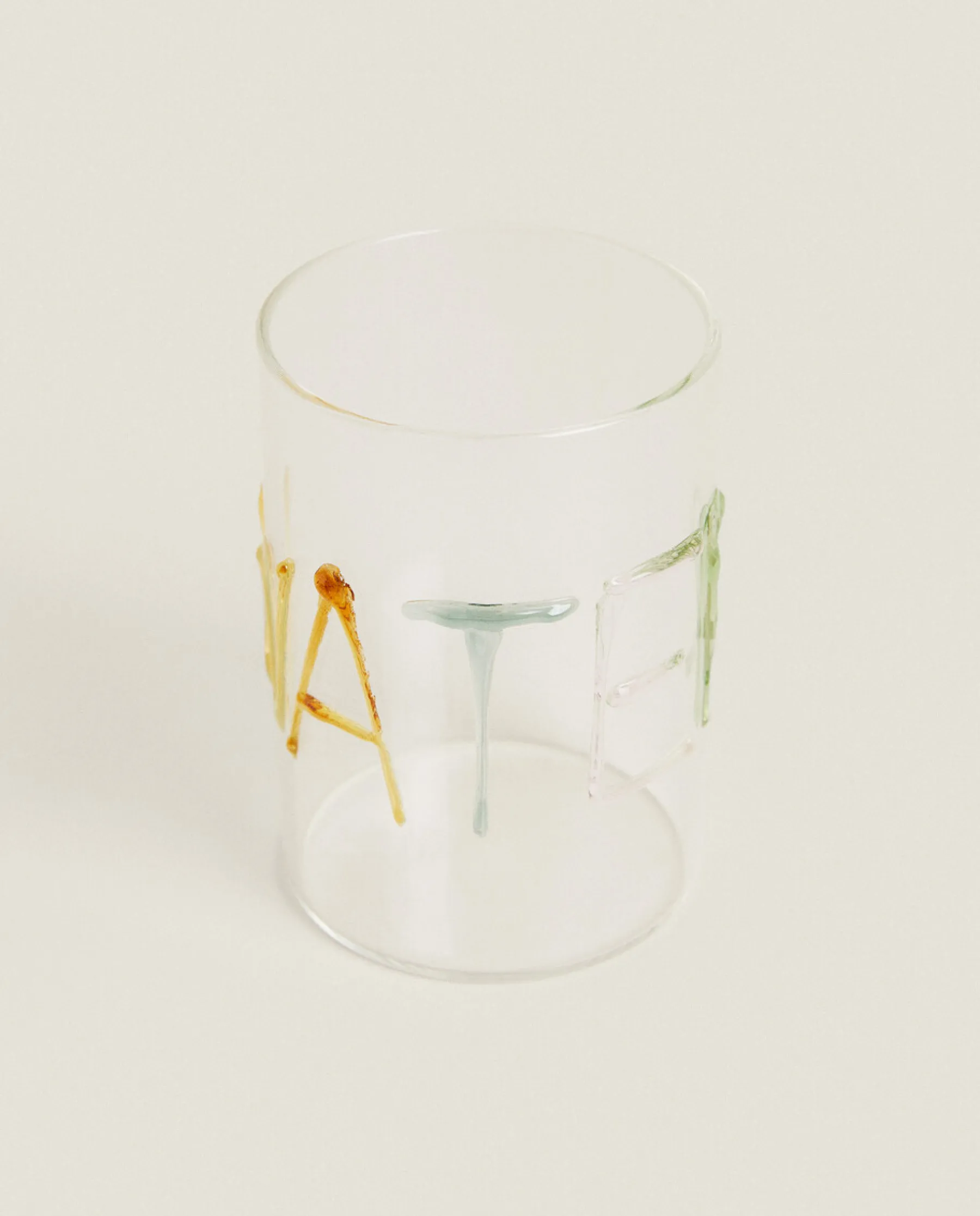 ZARA Home Borosilicate Glass Tumbler With Letters