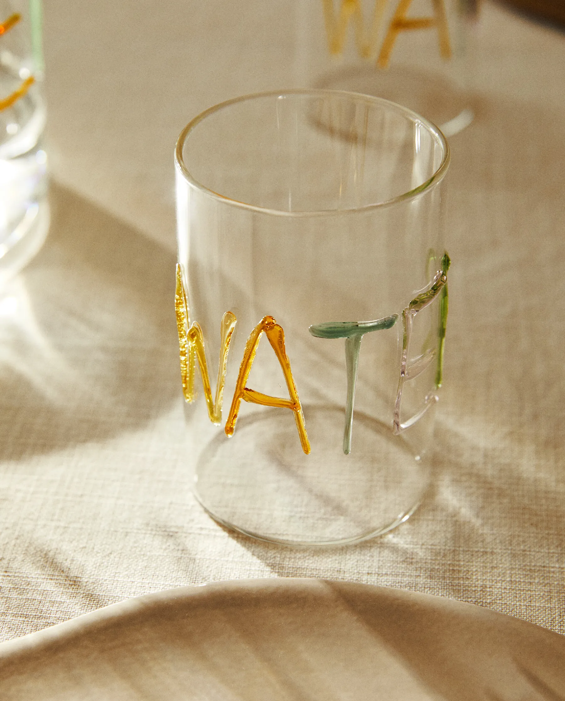 ZARA Home Borosilicate Glass Tumbler With Letters