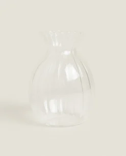 ZARA Home Borosilicate Glass Vase With Lines