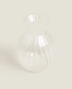 ZARA Home Borosilicate Glass Vase With Lines