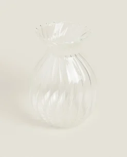ZARA Home Borosilicate Glass Vase With Lines