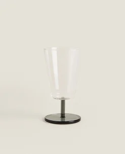 ZARA Home Borosilicate Wine Glass With Colored Stem