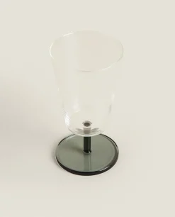 ZARA Home Borosilicate Wine Glass With Colored Stem