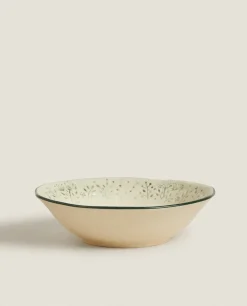 ZARA Home Bowl With Raised Floral Design For Christmas
