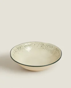 ZARA Home Bowl With Raised Floral Design For Christmas
