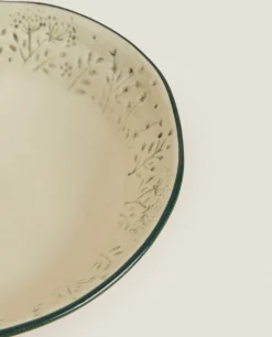 ZARA Home Bowl With Raised Floral Design For Christmas