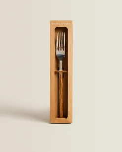 ZARA Home Box 4 Forks With Wood Pattern Handles