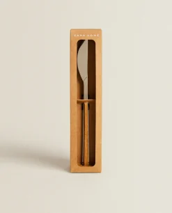 ZARA Home Box 4 Knives With Wood Pattern Handle