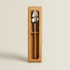 ZARA Home Box Of 4 Dessert Spoons With Wood Pattern Handle