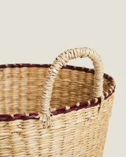 ZARA Home Braided Basket With Handles