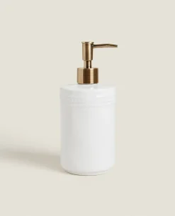 ZARA Home Ceramic Dispenser With A Raised Design
