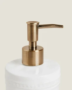 ZARA Home Ceramic Dispenser With A Raised Design