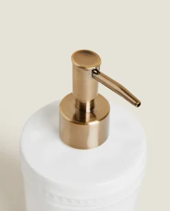 ZARA Home Ceramic Dispenser With A Raised Design