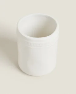 ZARA Home Ceramic Tumbler With A Raised Design