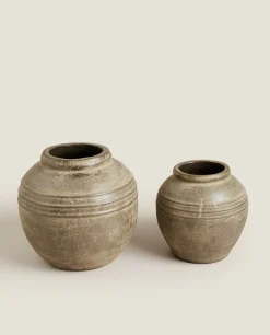 ZARA Home Ceramic Vase With Lines