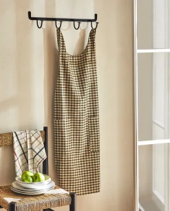 ZARA Home Check Apron With Ruffles