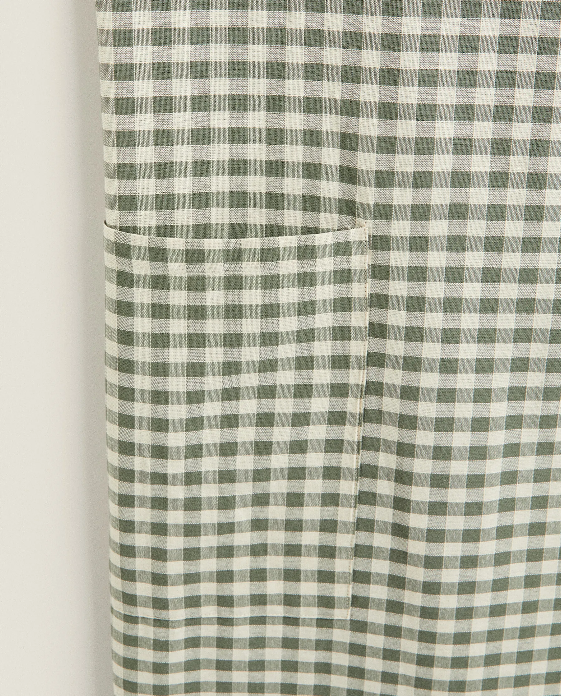 ZARA Home Check Apron With Ruffles