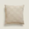 ZARA Home Check Cotton Throw Pillow Cover