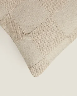 ZARA Home Check Cotton Throw Pillow Cover