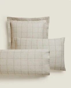 ZARA Home Check Flannel Pillowcase