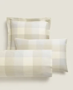 ZARA Home Check Flannel Pillowcase