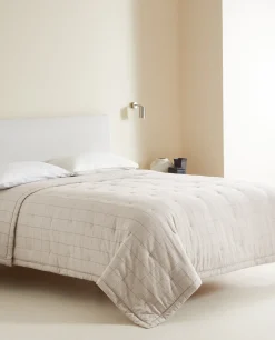 ZARA Home Check Flannel Quilt