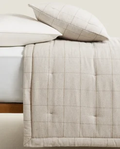 ZARA Home Check Flannel Quilt