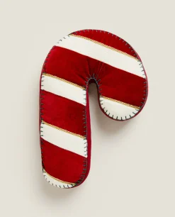 ZARA Home Children'S Candy Cane Christmas Pillow