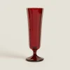 ZARA Home Christmas Faceted Glass Flute