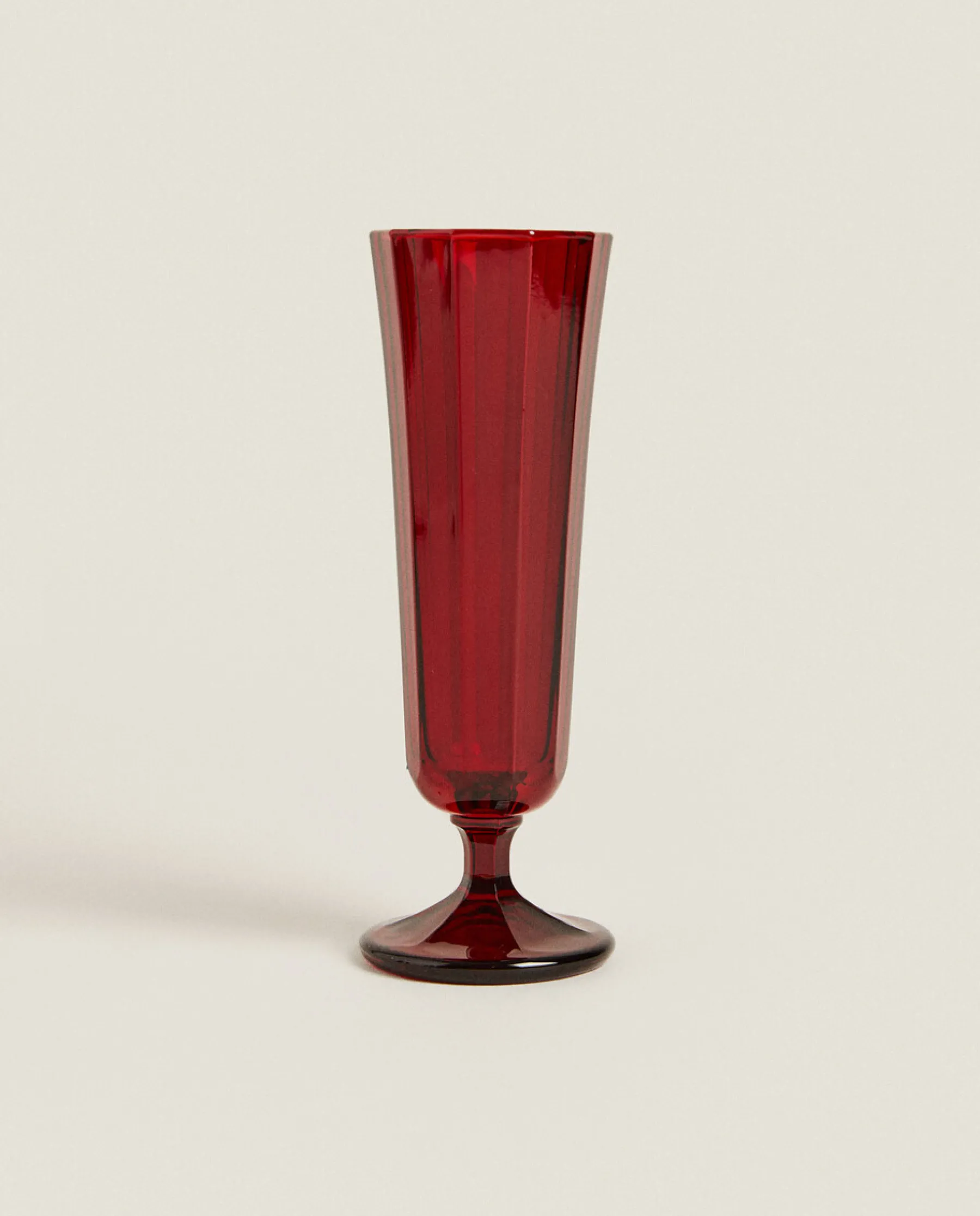 ZARA Home Christmas Faceted Glass Flute