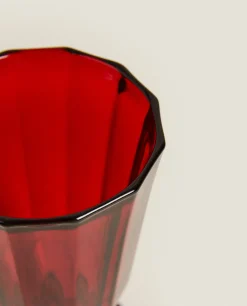 ZARA Home Christmas Faceted Wine Glass