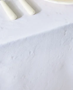 ZARA Home Christmas Glittery Floral Jacquard Tablecloth