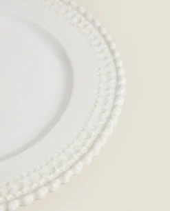 ZARA Home Christmas Snowflake Stoneware Cake Dish