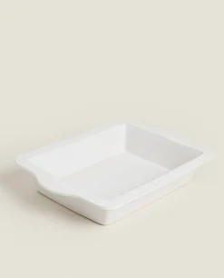 ZARA Home Christmas Snowflake Stoneware Serving Dish