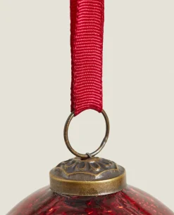 ZARA Home Christmas Spiral Glass Bauble Decoration