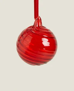 ZARA Home Christmas Spiral Glass Bauble Decoration