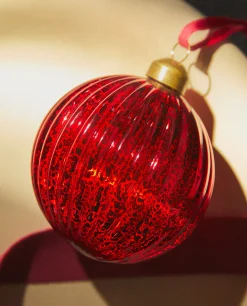 ZARA Home Christmas Spiral Glass Bauble Decoration