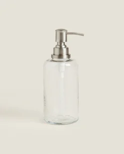 ZARA Home Clear Glass Soap Dispenser