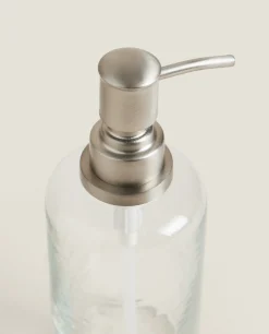 ZARA Home Clear Glass Soap Dispenser