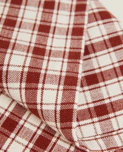 ZARA Home Colored Check Kitchen Towels (Pack Of 2)