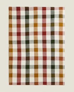 ZARA Home Colored Check Kitchen Towels (Pack Of 2)