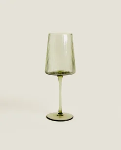 ZARA Home Conical Wine Glass With Lines