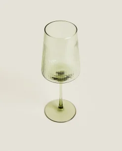 ZARA Home Conical Wine Glass With Lines