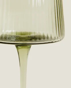 ZARA Home Conical Wine Glass With Lines