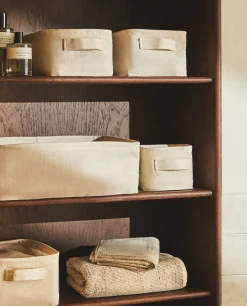ZARA Home Cotton And Linen Organizer Box