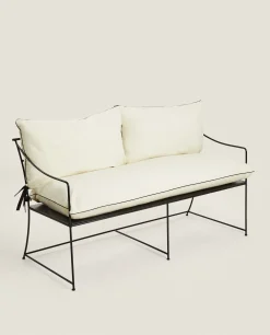 ZARA Home Cotton Back Cushion With Piping