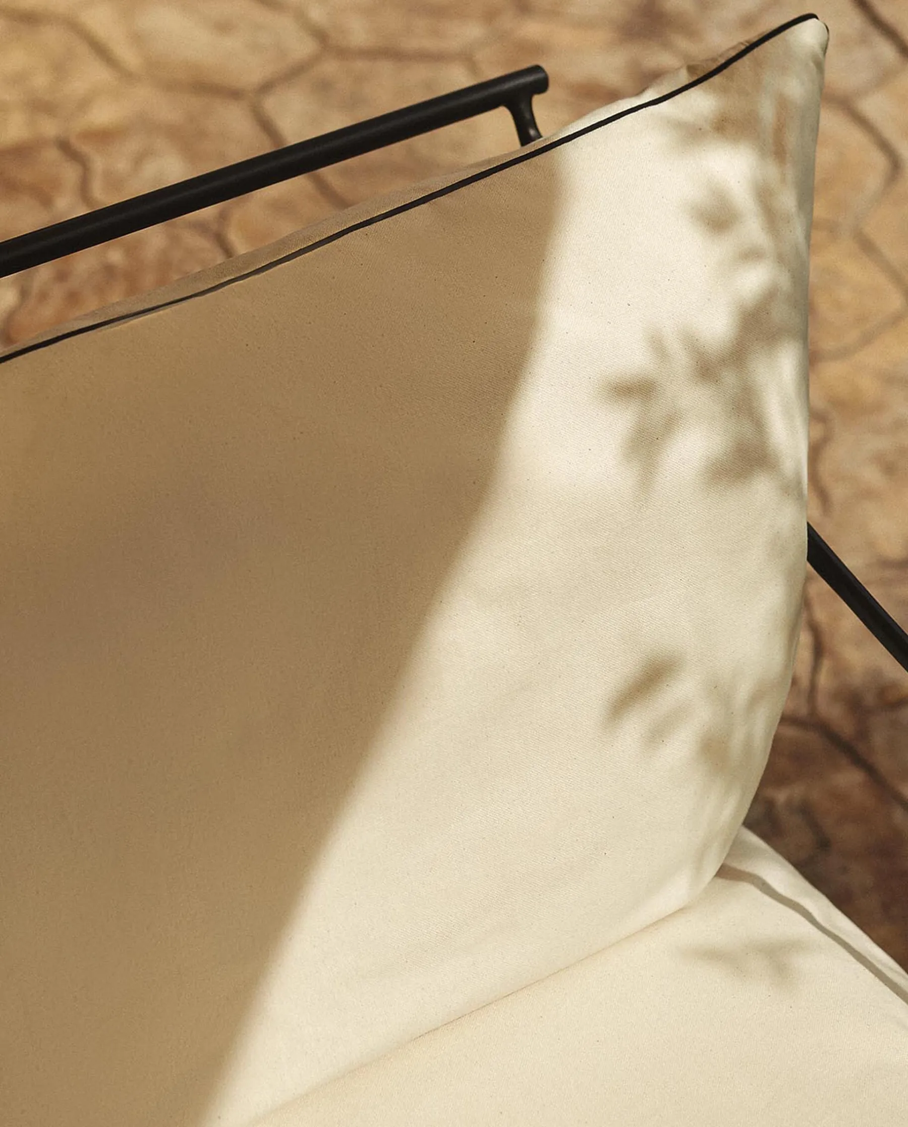 ZARA Home Cotton Back Cushion With Piping