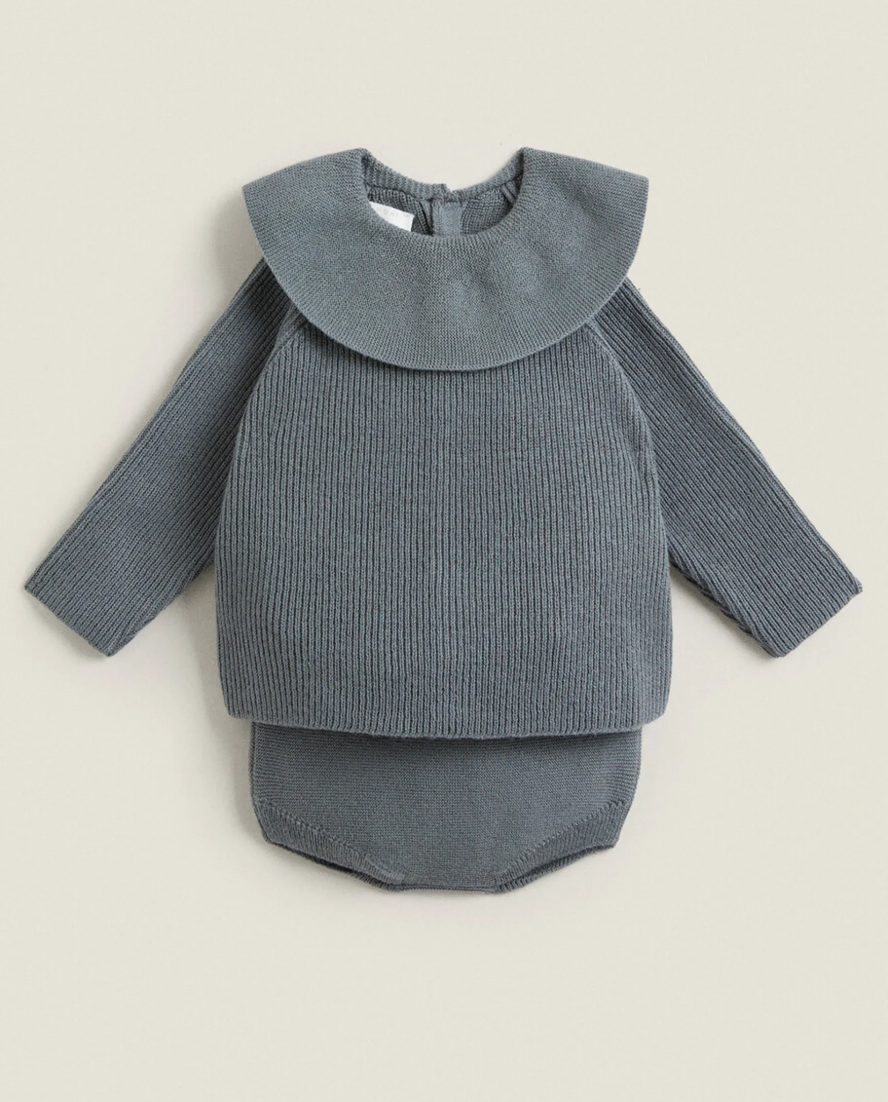 ZARA Home Cotton Bodysuit With Ruffled Silk