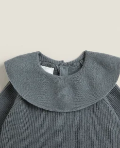 ZARA Home Cotton Bodysuit With Ruffled Silk