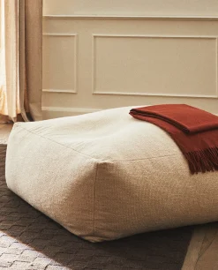 ZARA Home Cotton Boucle Pouf